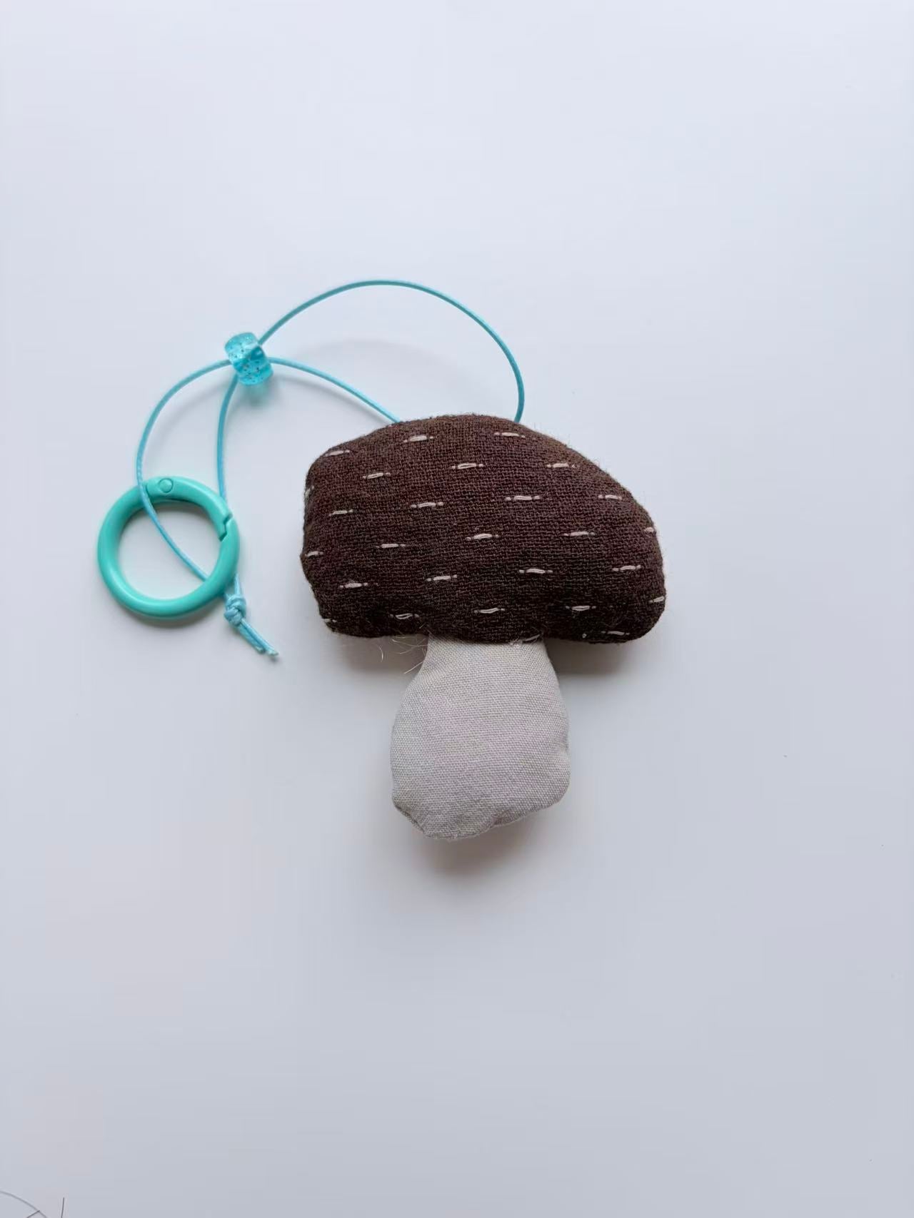 Cute Brown Mushroom Plush Keychain Bag Charm
