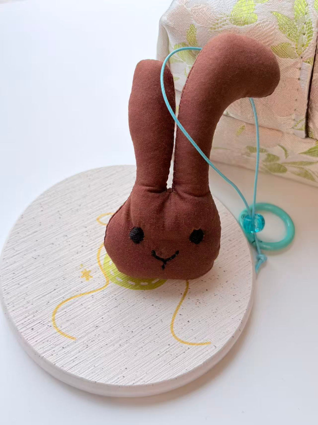 Cute Brown Bunny Plush Keychain Bag Charm