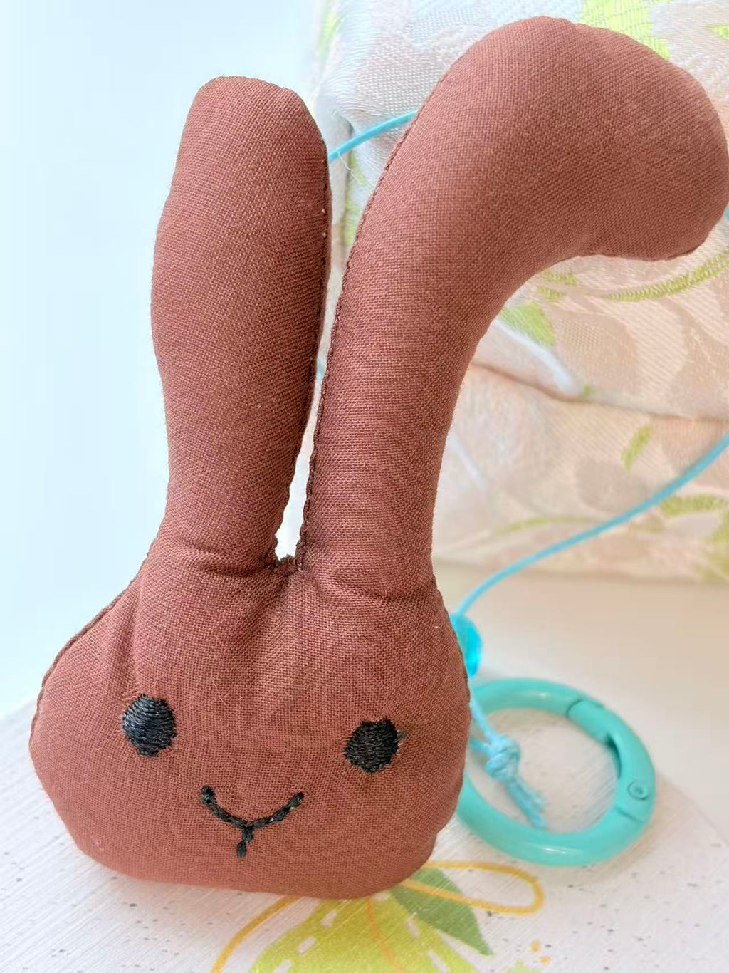 Cute Brown Bunny Plush Keychain Bag Charm