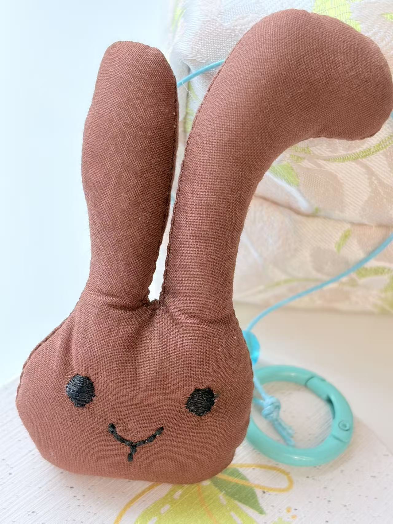 Cute Brown Bunny Plush Keychain Bag Charm