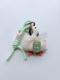 Cute White Goose with Bag Plush Keychain