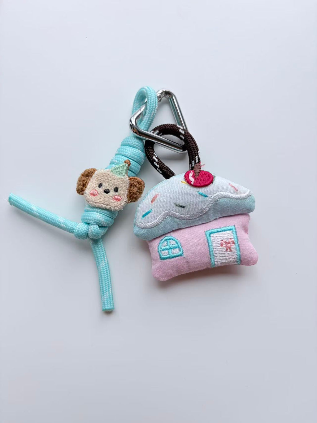 Cute Pastel House Plush Keychain Bag Charm