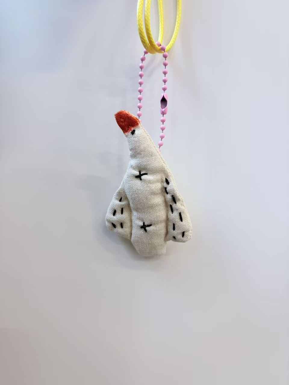 Cute White Goose Plush Keychain Bag Charm