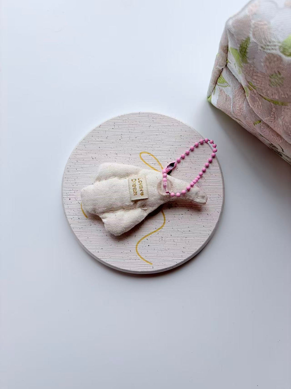 Cute White Goose Plush Keychain Bag Charm